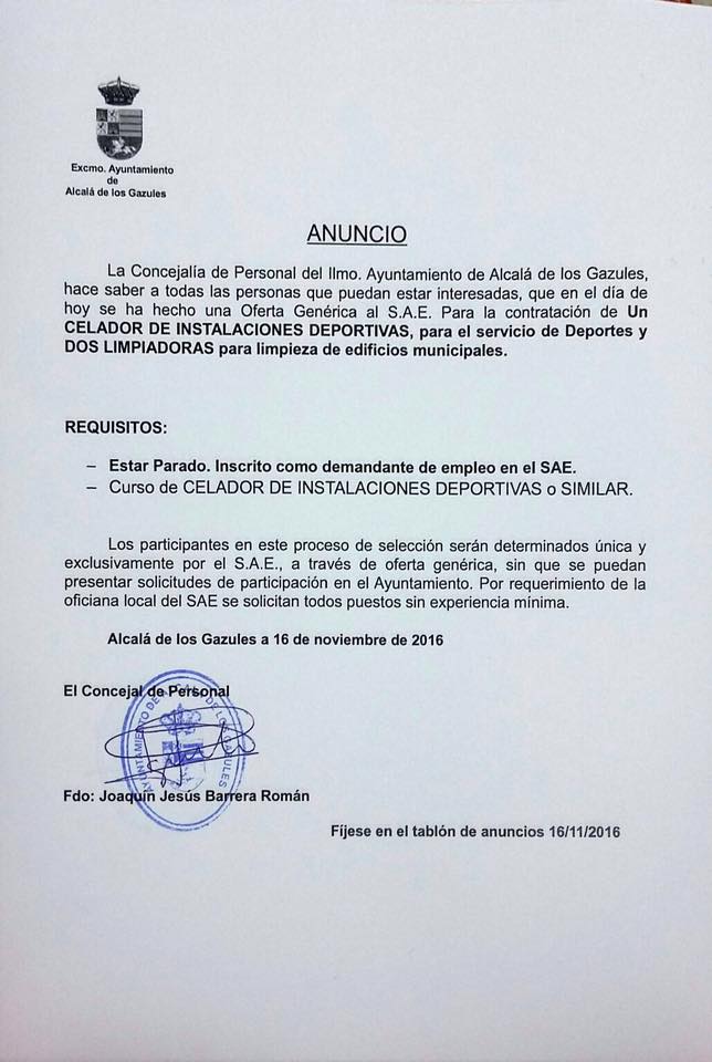 OFERTA AL SAE