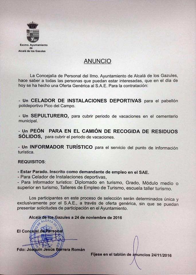 OFERTA AL SAE