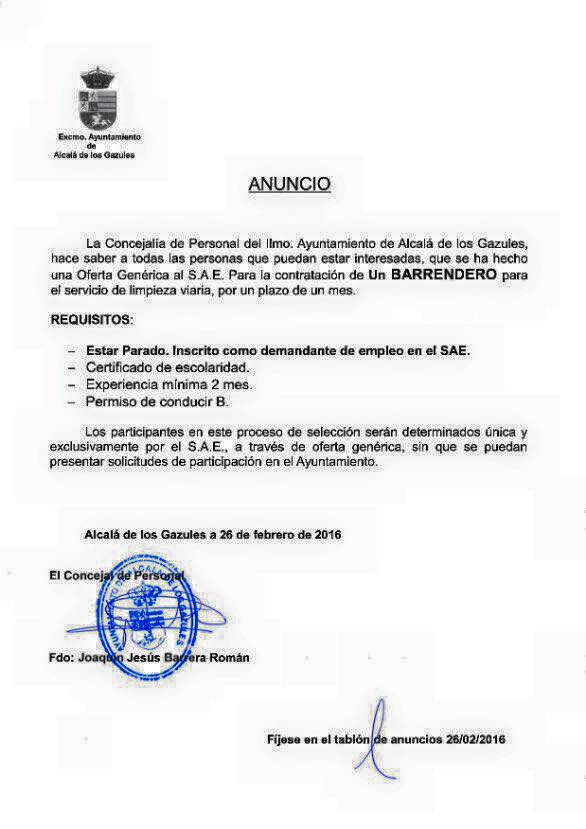 OFERTA AL SAE