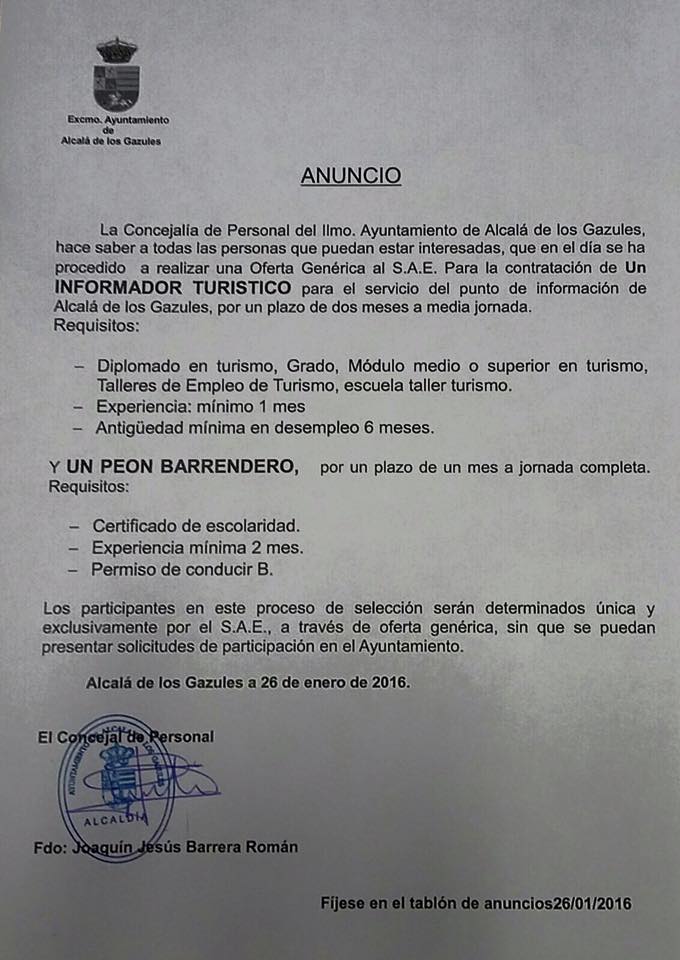 OFERTA AL SAE