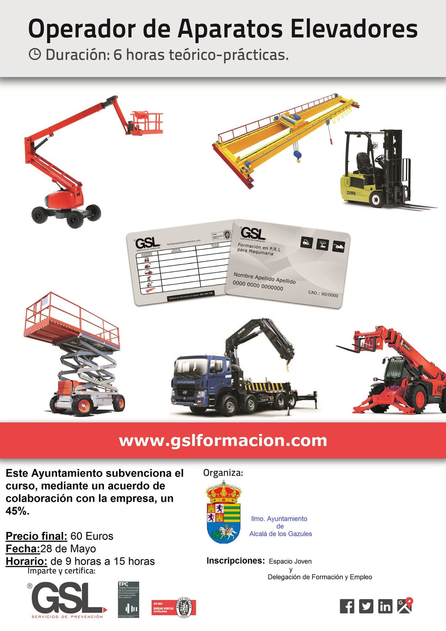 Formación maquinaria Elevadora